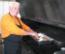 Gary Duke, Yancey Bros. Co.’s earthmoving machine sales representative, was the grill master for the event. 