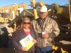 Sylvia (L) and Ricky Herrera came from Pecos, Texas, to buy a Cat motorgrader. Ricky owns LFH Construction in Pecos.
