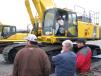 This Komatsu PC800LC attracts attention from auction goers.
