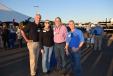 (L-R) are Tom Weaver, general manager of the Jacksonville branch; Gina Ayers and Gary Ayers, Sterett Heavy Hauling; and Joe Frankenfield of Hale Trailers. 