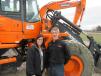 Kimberly Trapp, Bobcat Enterprises general manager,  joins Kevin Eavers, Reynoldsburg branch manager, to showcase the dealership’s lineup of Doosan machines