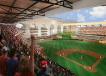 The design for the new ballpark will include a retractable roof for climate control and shelter for fans during the hot summer months. 