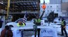 Officials and crews celebrated the ceremonial “topping out” of the new Center for Biometric Analysis at The Jackson Laboratory on Jan. 9. 