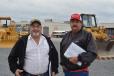 Paul Gonzalez (L) of W.P. Machinery and Larry Skloss of Diamond S Construction traveled from San Antonio to bid on equipment. 