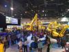  The Komatsu booth was jam-packed with attendees.