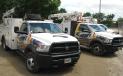A fleet of service trucks help to keep HMI’s customers up and running. 