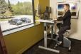 All desks have a standing option and treadmill and bike workstations further increasing wellness opportunities.
