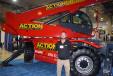 Chris Boltri of Action Rentals stands with the Magni telescopic handler.