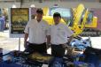 Terry Ober (L), district business manager, and Katsuhiko “Pete” Morita, vice president, head of excavator division, both of Kobelco, were busy speaking with guests throughout the four-hour event.