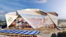 A rendering of the Atlanta Falcons’ new Mercedes-Benz Stadium.