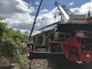 The RTC8080-II is the biggest crane that can be legally hauled in Pennsylvania on eight axles (four truck, four trailer) without removing any counterweight.