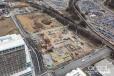 Construction teams in Nashville, Tenn., are working on the latest phase of a roughly $750 million, 32-acre mixed-use project that will feature offices, retail shops, restaurants, upscale multi-family residential units, hotels and a 2.5 acre urban activity park when complete.
(Aerial Innovations photo)