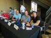 St. Louis Blues alumni were on hand to sign autographs, including (L-R) Jamal Mayers, Terry Wake and Cam Janssen. 
