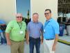 (L-R) are Bob Seppa, director of equipment asset management, Fabick Cat; Mike Madden of Tom Madden & Sons Construction; and Doug Fabick, president and CEO of Fabick Cat. 

