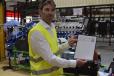 Frederic LaBorde of Mecalac USA shows the actual order form created by the dealer and the customer. This form provides specifics of exactly how each machine will be configured; this form stays with the machine and is referenced throughout the entire assembly process.