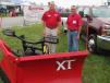 Rick Nuth (L) of Boss joins Les Mason of Kaffenbarger Truck Equipment to showcase the dealership’s line of truck equipment. 
