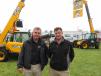 Ed Mallard (L), AES JCB, and Bruce Mustard, Fastrac product manager of JCB, talk about the benefits and features of the company’s equipment.

