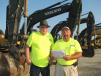 The nice selection of hydraulic excavators was the big draw to attend this auction for Chili Sanders (L) and Shane Smith, both of Shane’s Excavating, Rogersville, Tenn.