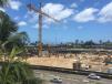 Much of the work on the tall structure is being handled by large cranes.
(Hawaii Department of Transportation photo)