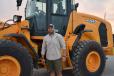 John Quintero liked the looks of this Hyundai HL940 wheel loader. Quintero’s company, Quinlon Investments, buys and sells equipment in McAllen, Texas.
