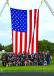 Schmidt Equipment’s employees show their pride with this over-sized American flag.