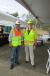 Reliable Contracting’s John Baldwin Jr. (L), vice president of the grading and utilities division, and Rob Scrivener, vice president of asphalt operations, were happy to be hosting the site demonstration for Terex Finlay in Gambrills, Md.
