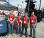 (L-R): At the J&J Truck Bodies and Trailers equipment display, Quintin Wyandt, Kim Stenger, Jason Cornell and Mike Riggs spoke with visitors about the company’s range of standard and specialty truck bodies and trailers and customization capabilities.