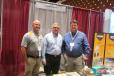 Fred Vilsmeier (C) of Ritchie Bros. meets up with David Manwiller (L) and Ben Polesir, both territory sales managers of Company Wrench.