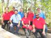 (L-R) are Kyle Kovach, Steve Yolitz and Tanner Huskins, all of Komatsu; Andy Moon, Power Equipment; Linda Williams, Jim Williams and Steve Schrader, all of Komatsu; and Chris Gaylor, president of Power Equipment Company. 