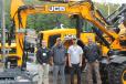 (L-R) are Patrick McClain, sales representative; Matt Naughton, field service manager; Chris Jackson, marketing manager, and Scott Polish, product manager, both of Northland JCB. 