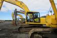 Sheldon Weaver, Weaver Equipment Sales, Milton, Pa., operates this Komatsu PC300 LC at the North East, Md., auction. 