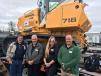 Tracey Road Equipment is making Liebherr a household word in upstate New York.  (L-R) are Allen Petry of Liebherr Equipment; Dave Renzi of Tracey Road Equipment; Deanna Roberts of Tracey Road Equipment; and Rob Desposito of Tracey Road Equipment. 