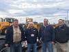 One thing that every contractor, landscaper, municipality and over the road trucker needs is a trailer, and Tracey Road Equipment has them in all shapes and sizes.  (L-R) are Mike Gogis of the NYS Thruway Authority; Mike Flynn of Rogers and Felling Trailers; Dave Deyoe of the NYS Thruway Authority; and Keith McGovern of Tracey Road Equipment. 