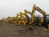 The auction featured a number of excavators. 