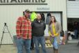 (L-R) are Rudy Beck of Crossroads Drilling, Vermeer Product Specialist Joshua Spray, and Alexis Beck of Landisville, Pa.