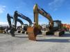 A variety of well-maintained 
excavators went on the block at the auction. 
 