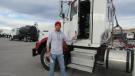 Thomas Stubbs of Rigor Equipment, based in West Jordan, Utah, heads to the driver’s seat of this 2005 Kenworth truck.