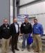 (L-R) are Kelly Shuffield, general service manager, crane division of Kirby-Smith; John Artberry, crane division sales manager, Kirby-Smith; Wes Spencer, Allied Crane; and Scott Hasenclever, Kirby-Smith. 
 
