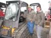 Local Calhoun, Ga., contractors, Burt (L) and Jaren Jeffords, both of Jeffords Grading, gave high marks to the side-entry 2013 Volvo MCT125 compact track loader in the sale lineup.