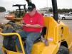Billy Joe Gaddis of Gaddis Excavating, Owensboro, Ky., was interested in some of the compactors in the sale lineup. 
