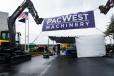 Arriving “rain or shine” shows real commitment. PacWest Machinery greeted nearly 400 visitors under its welcome banner during the wet open house.

