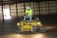 Following the panning process, Wacker Neuson’s CRT48 with combo blades are used on the slab to finish the slab.

