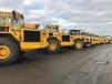 Dozens of Volvo articulated trucks were sold at the recent Ritchie Bros. auction held at its North East, Md., facility. 