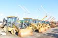 John Deere backhoes went on the auction block during the J.J. Kane sale in Plymouth Meeting, Pa. 