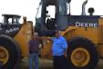 Jorge Fortis (L) and Orlando Fortis, brothers from Fortis Construction, Orocovis, Puerto Rico, were excited to bid on this John Deere 644K wheel loader. 
