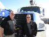 (L-R) are Neil Goodale, Coastline Crane division manager and TJ Walton, Freightliner Vocational Truck sales.
 