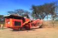 The Rockster Jaw Crusher R800 crushes lead ore in Chunya to a size of 0-40 mm using screenbox and return belt. 