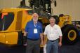 Mike Watt (L) of LiuGong NA took some time with Shawn Dodson of Beka World LP to explain the features of the new 856H wheel loader.
