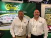 Attendees who were looking for high-quality lowboy trailers to haul their paving equipment from site to site were sure to visit Gerardo Fuentes (L) and Josh Weinstein of Challenger Trailers. 