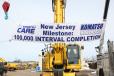 The 100,000th interval was completed on a Komatsu PC228USLC-10. 
